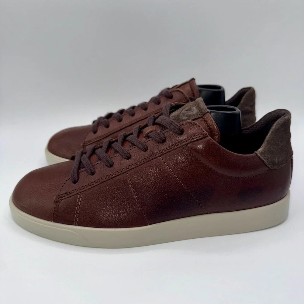 ECCO Street Lite‎ Retro Shoe Men's Size 7 - 7.5 EU 41 Rustic Brown Leather
